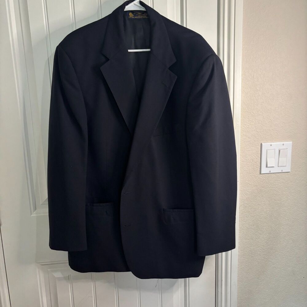 Brooks Brothers mens blue blazer 100% pure wool
